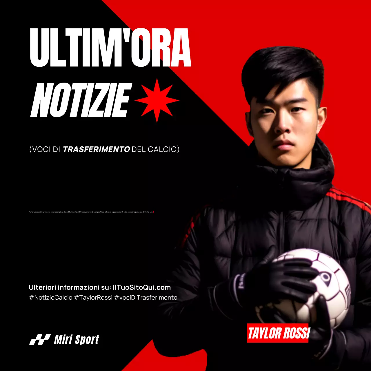 NOTIZIE IN GRASSETTO DI TENDENZA CALCIO E SPORT POST SUI SOCIAL MEDIA