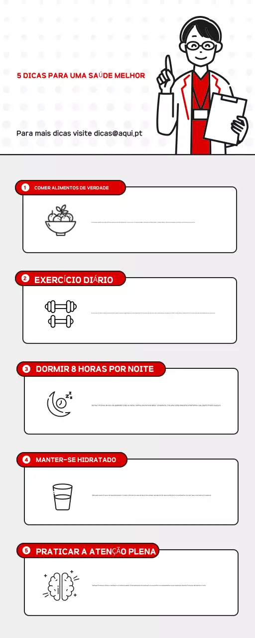 guia de saúde moderno vermelho
