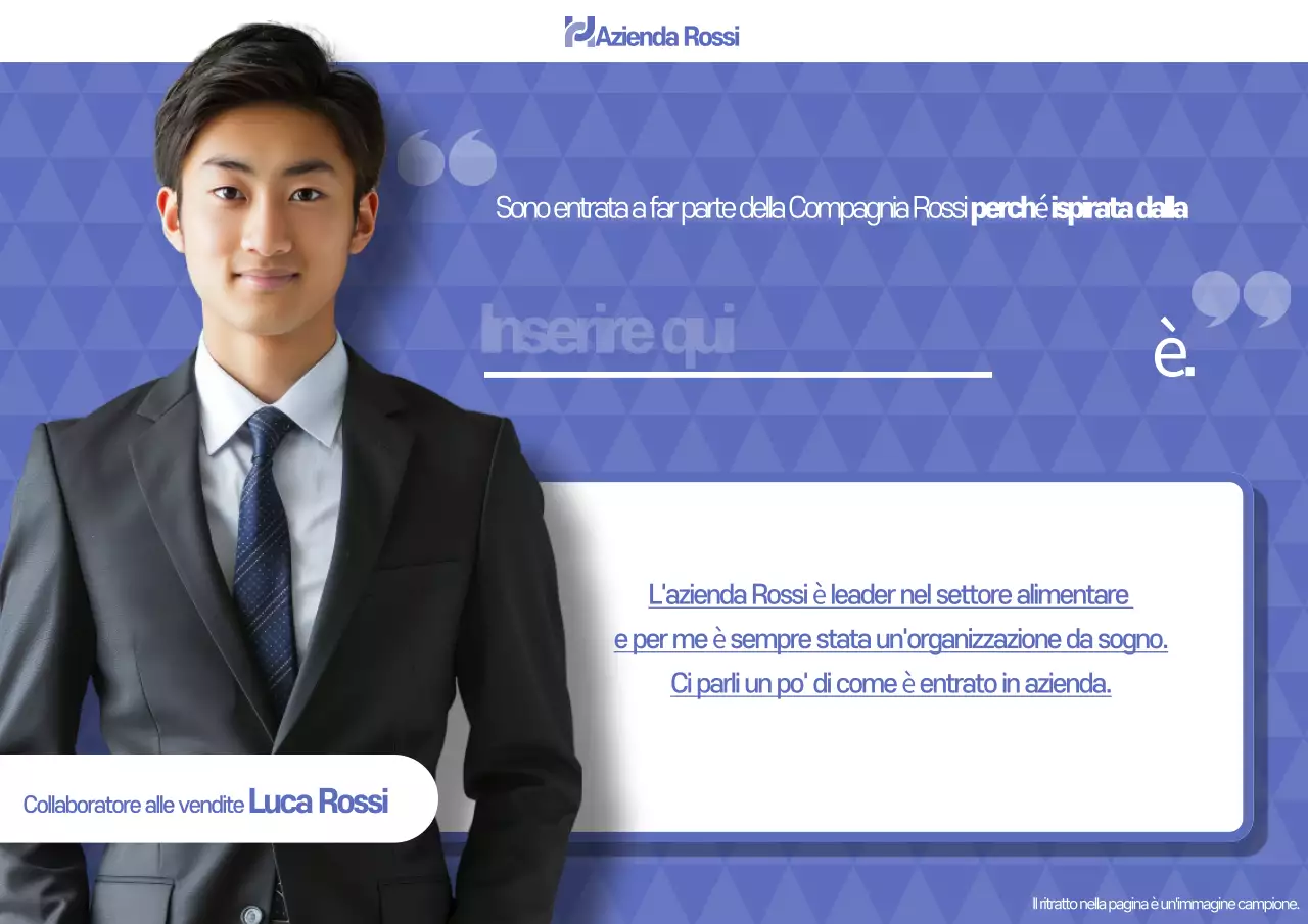 Lettera di presentazione del colloquio di assunzione moderno blu