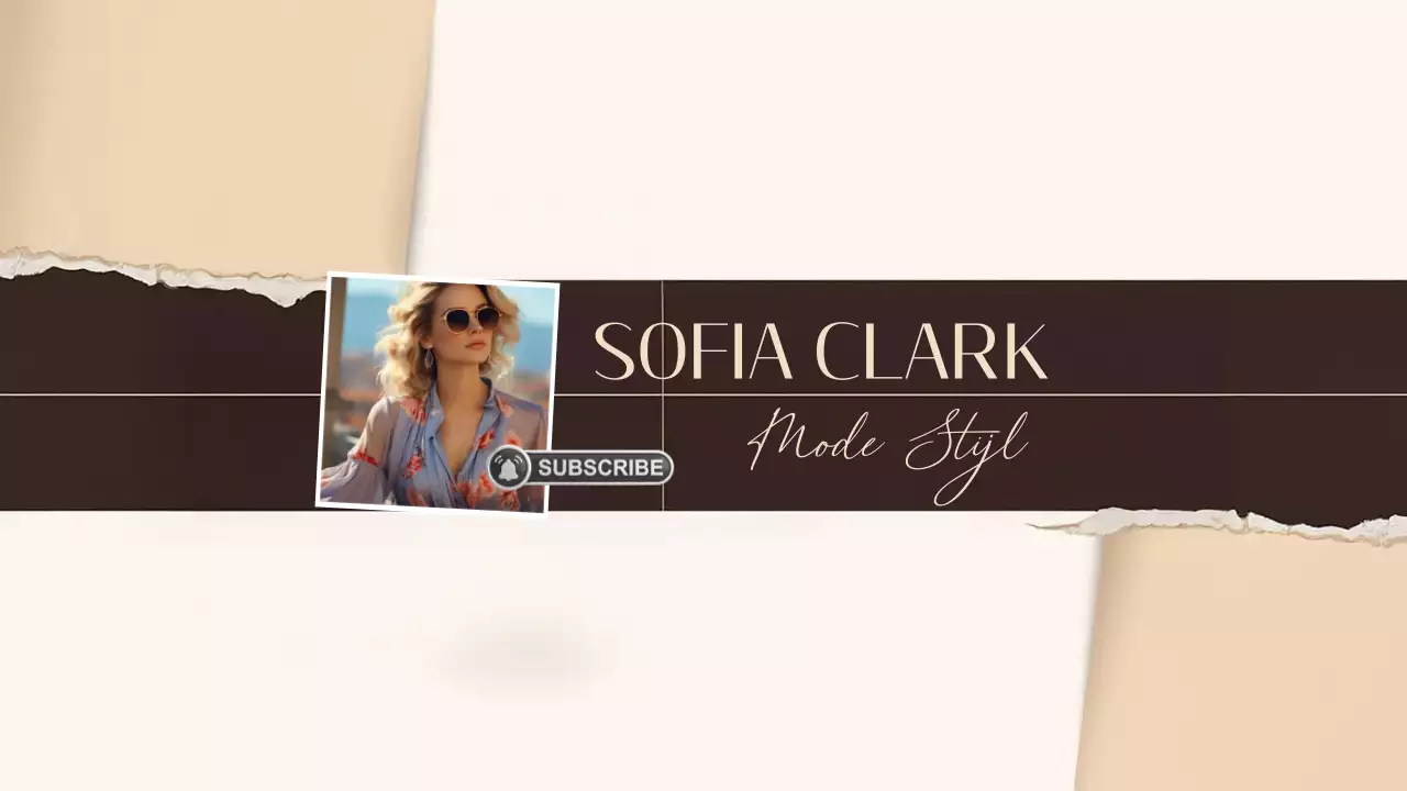 Beige Modern Fashion YouTube Kanaal Kunst