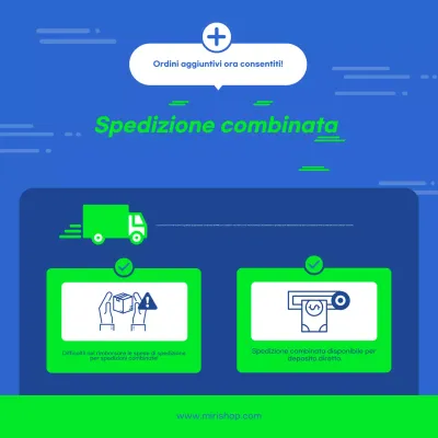 Promuovere istruzioni di spedizione moderne blu