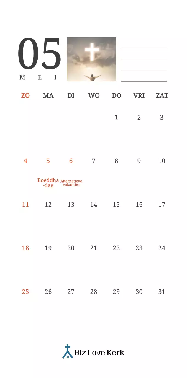 Een fotografische conceptkalender met kerken in landschapsschilderijen