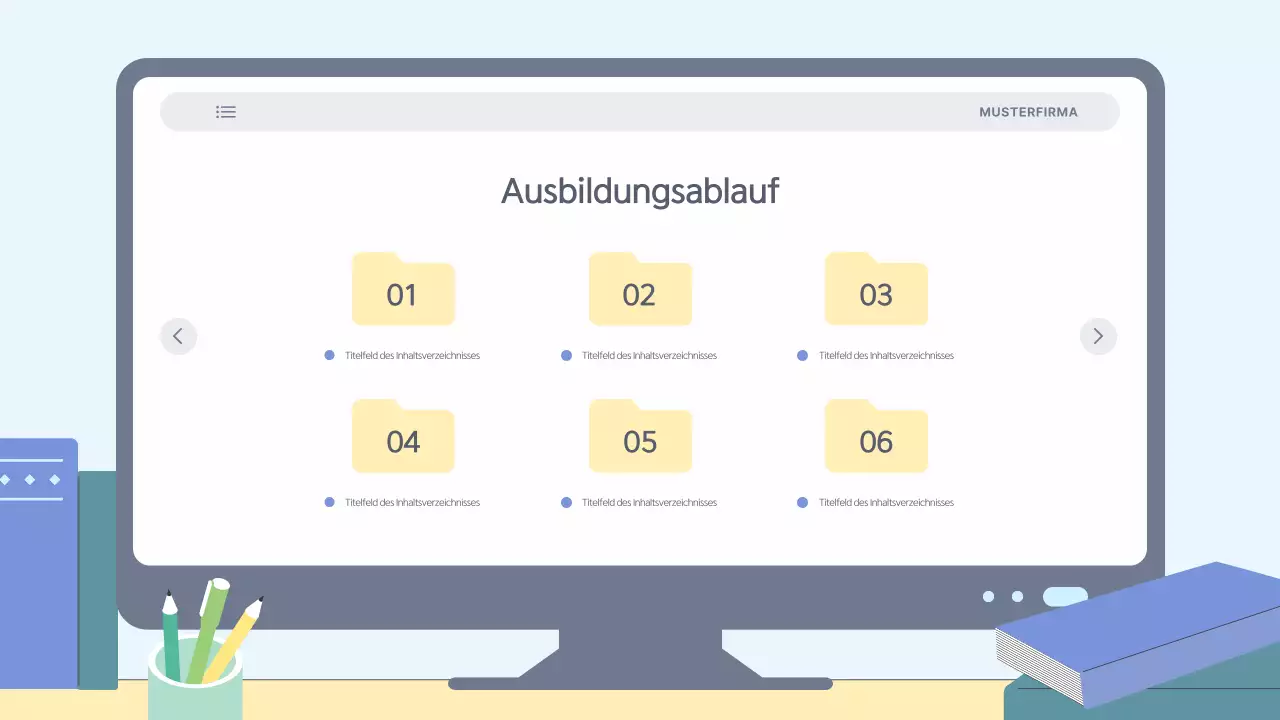 Einfaches, hellblaues Schulungsmaterial zur Prävention von Belästigung am Arbeitsplatz
