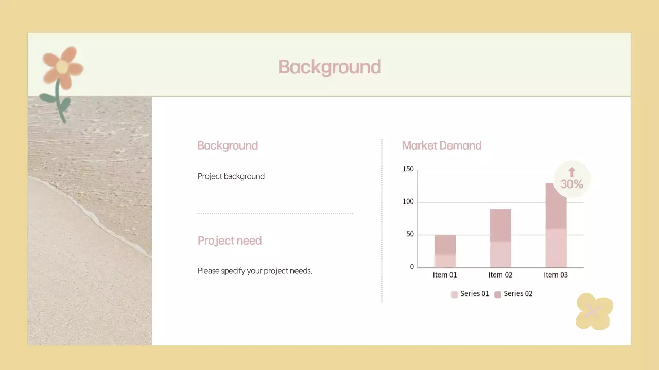 Beige Floral Project Proposal Presentation