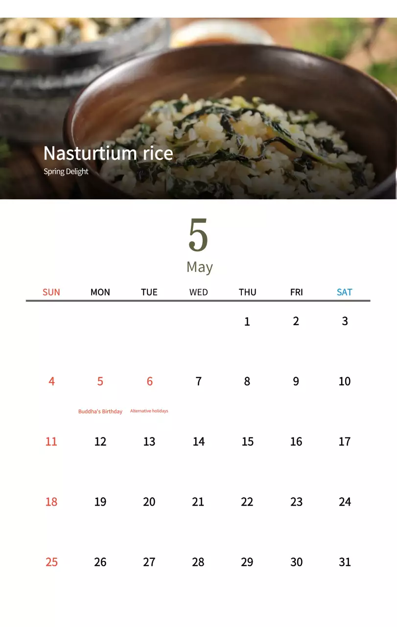 Kalender Makanan Tradisional Krem