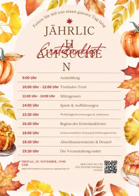 Warmes jährliches Erntedankfest