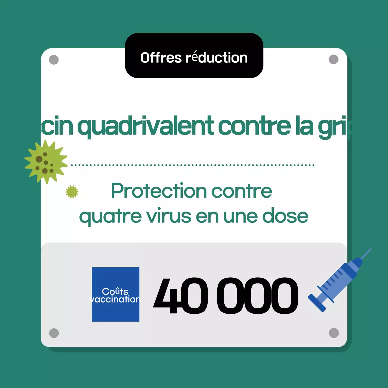 Guide de vaccination simple et gris