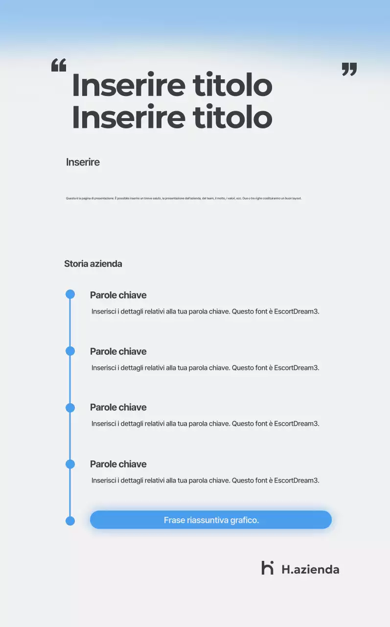 Promozione aziendale minimalista a gradiente blu