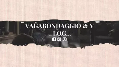 beige rustico annuncio vlog canale youtube arte