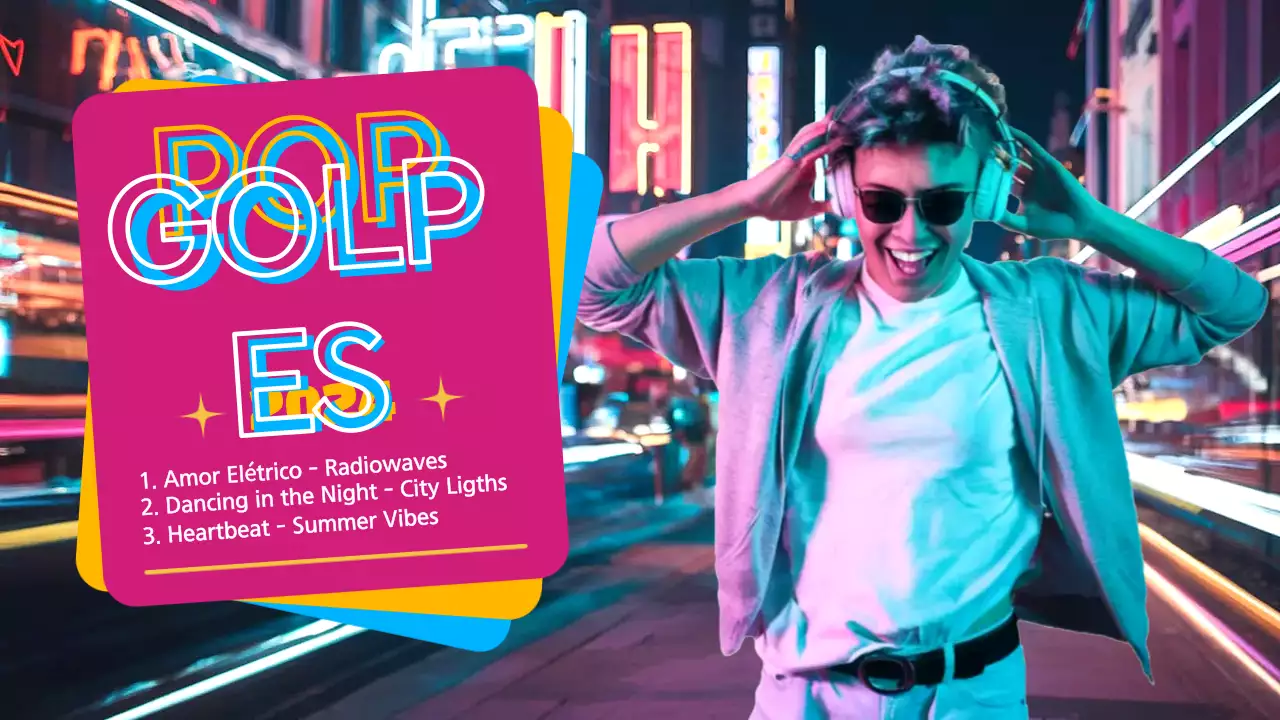 lista de reprodução de música neon trendy