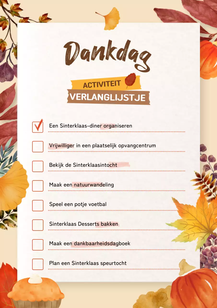 bruin eenvoudig bucketlist plan