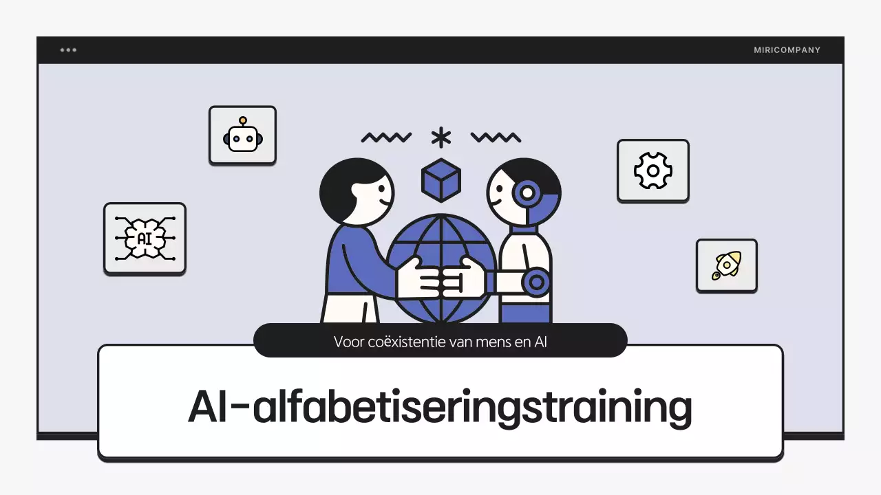 Eenvoudige AI-alfabetiseringstraining in blauw en zwart