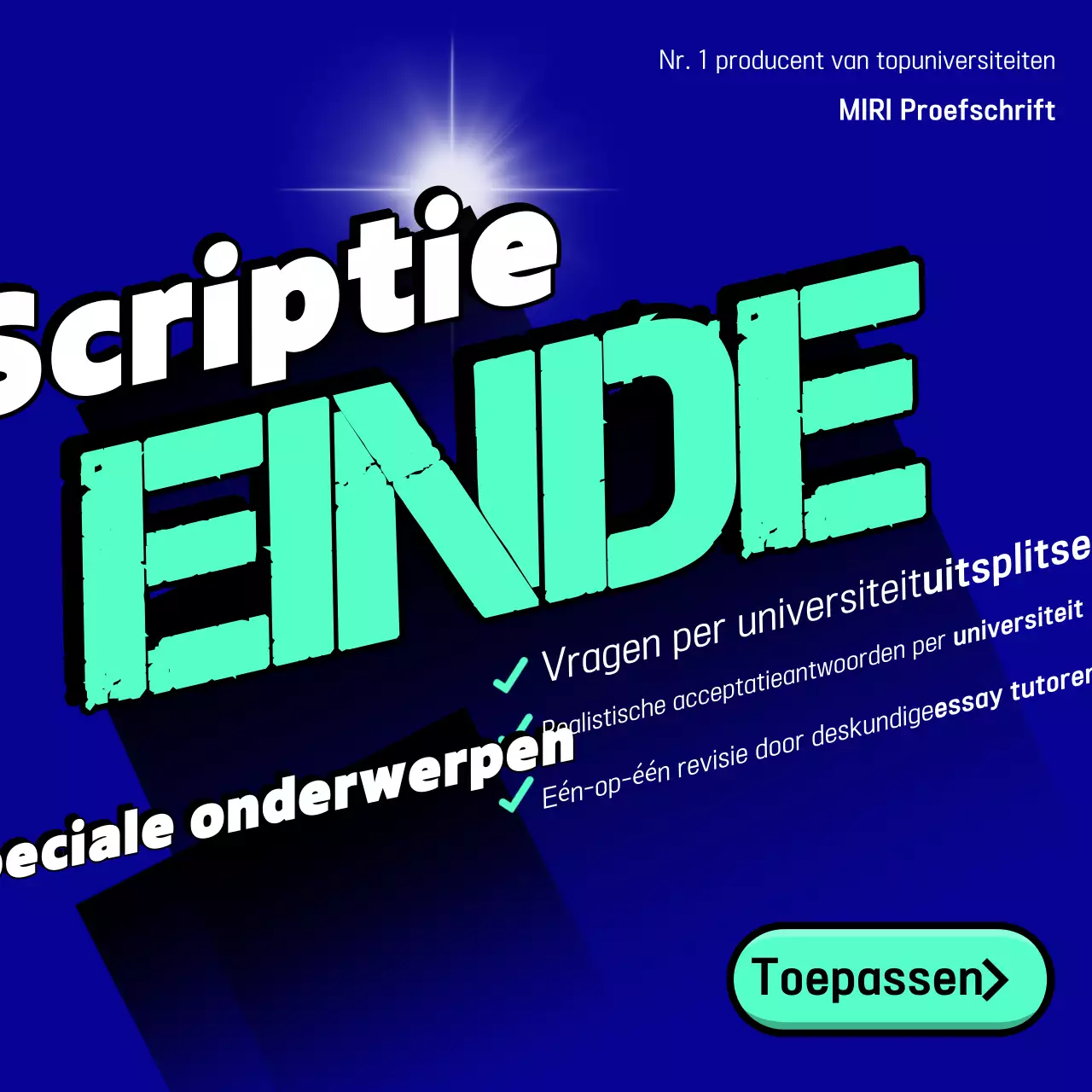 Blauw gemarkeerde onderwijsadvertenties promoten