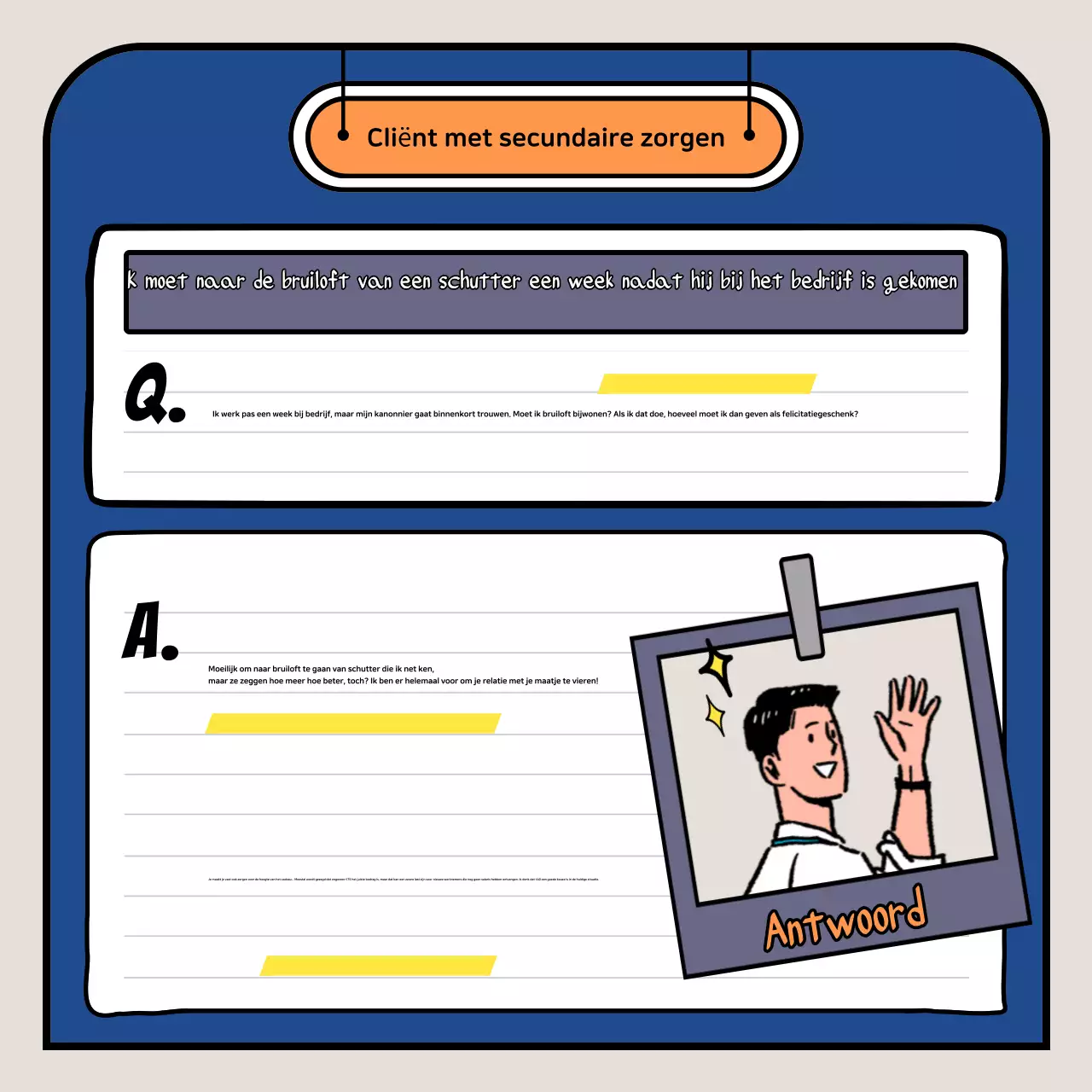 Oranje Pop Cartoon Advertentie