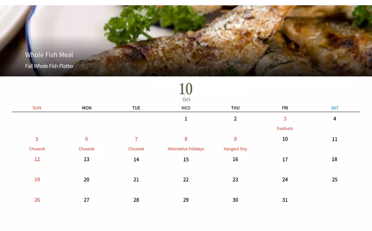 Kalender Makanan Tradisional Krem