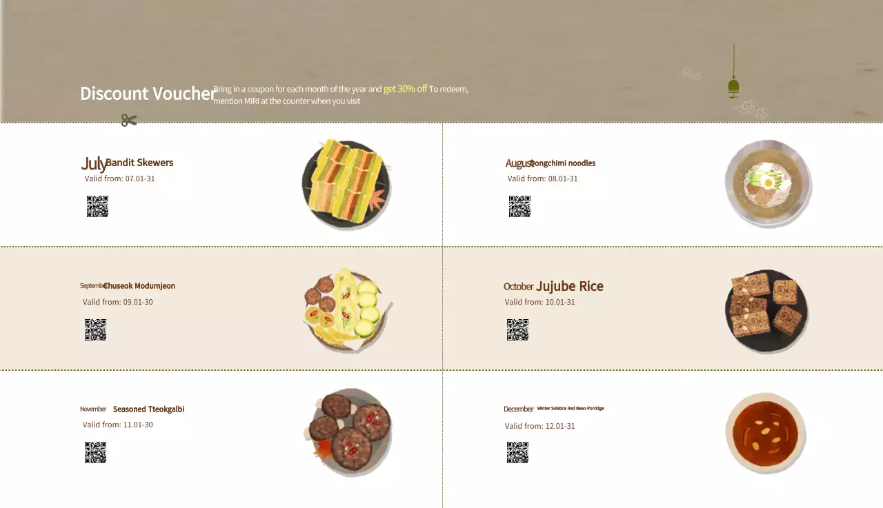 Kalender Makanan Tradisional Krem