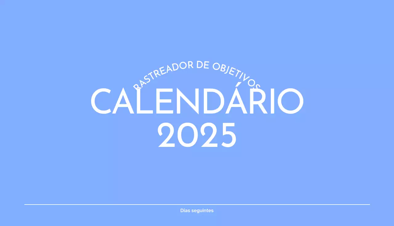 Calendário de acompanhamento de objectivos fotográficos com um toque de azul