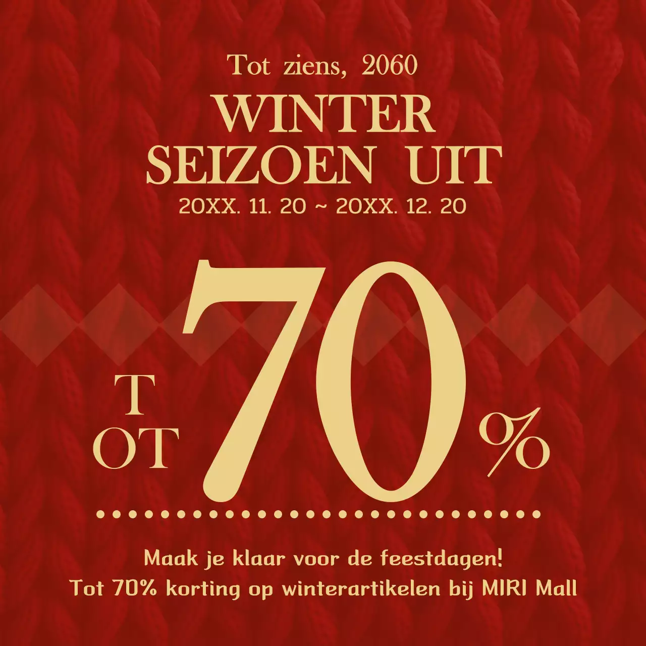 Red Vintage Winter Uitverkoop