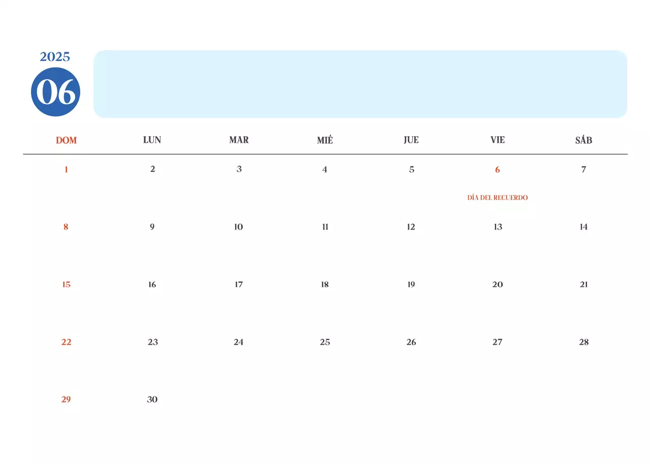 Calendario del Hospital Moderno Azul