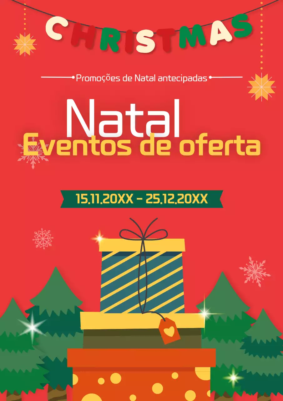 Eventos de Natal em tons de vermelho