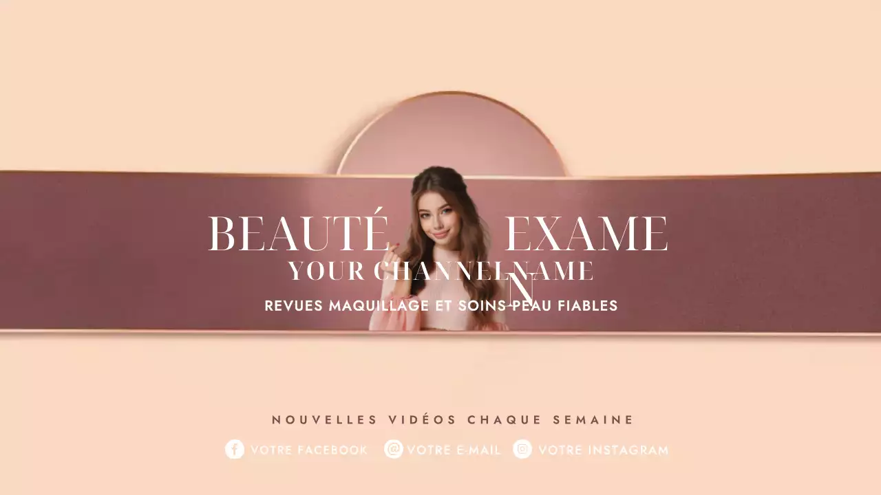Annonce de beauté beige et élégante
