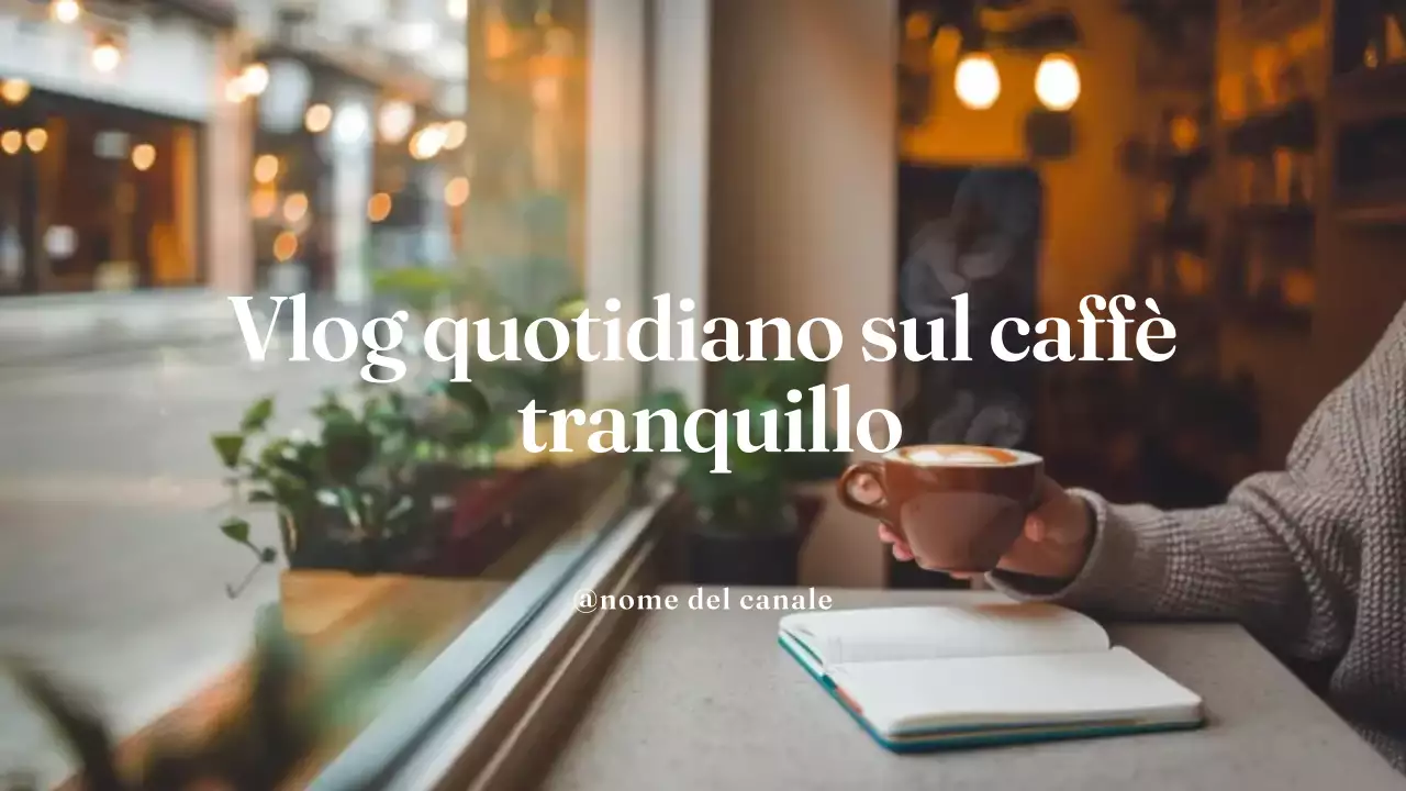 beige marrone caffè tranquillo vlog quotidiano stile moderno
