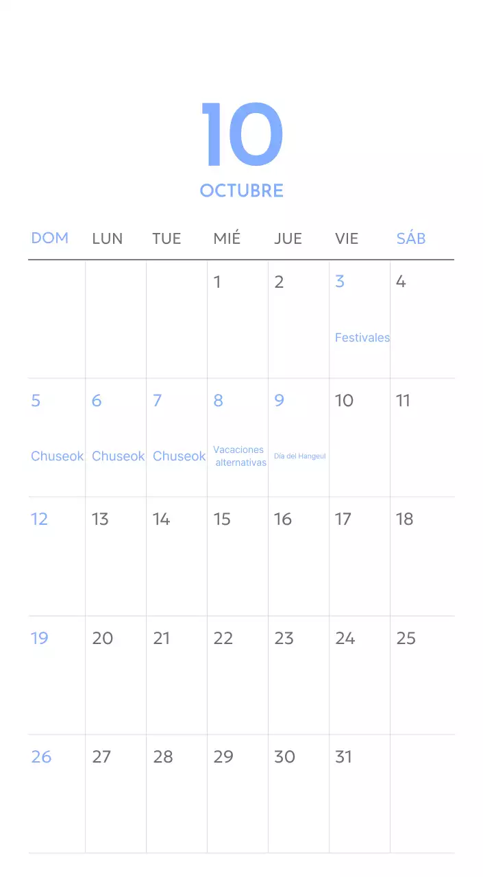 Calendario fotográfico de seguimiento de objetivos con un toque de azul