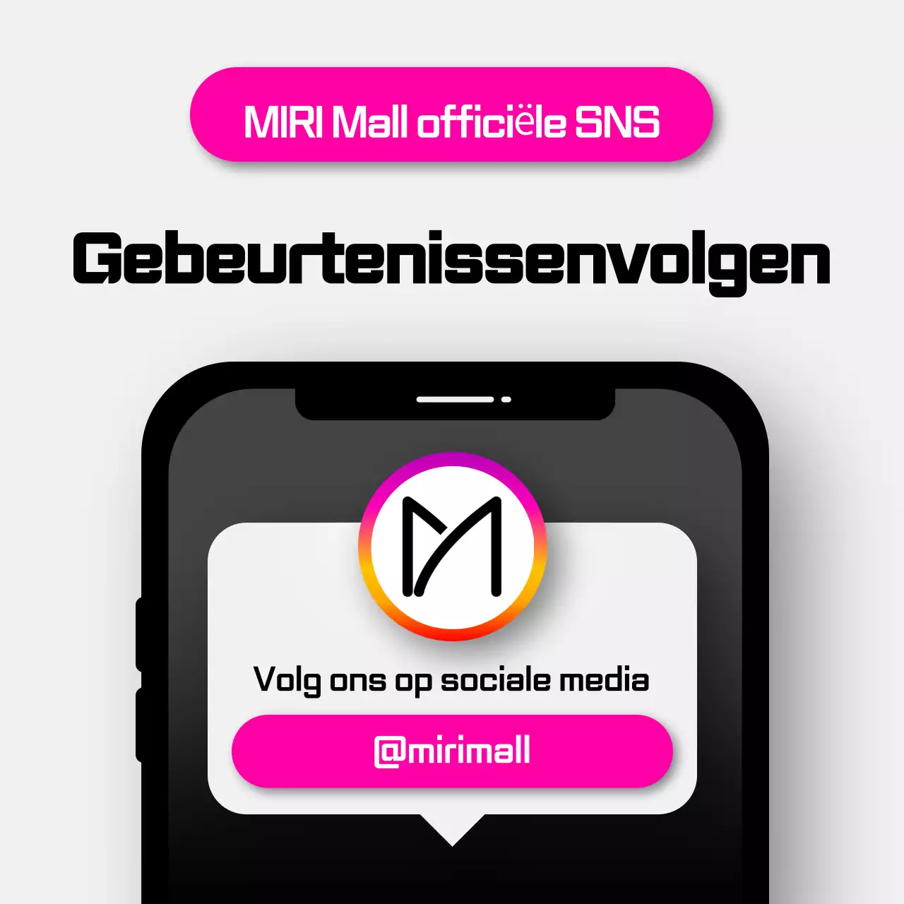 Hot Pink Moderne Sociale Media Evenementen