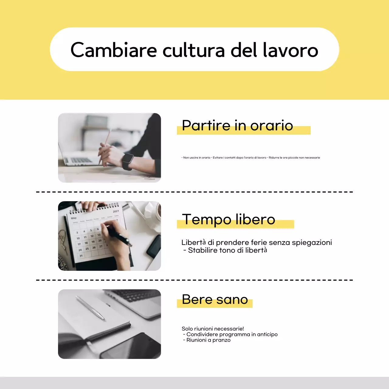 Manuale aziendale giallo semplice