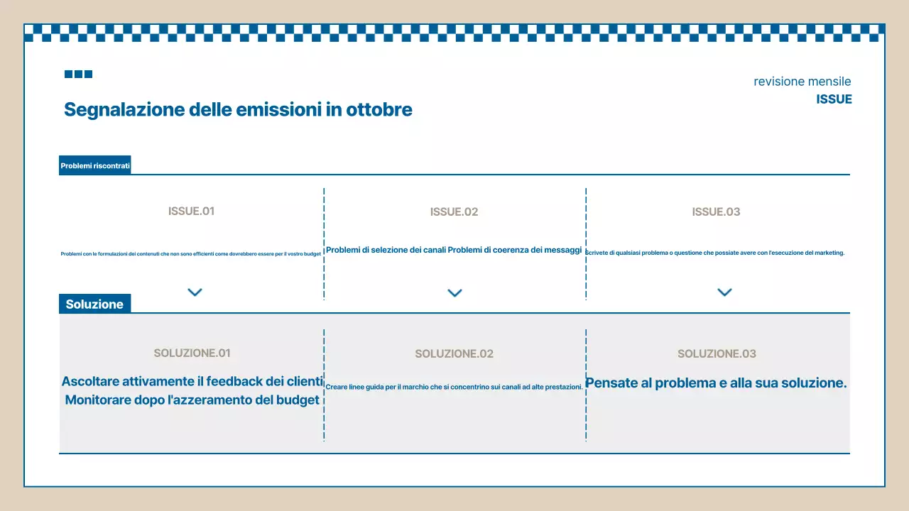 Rapporti di marketing Blue Basic