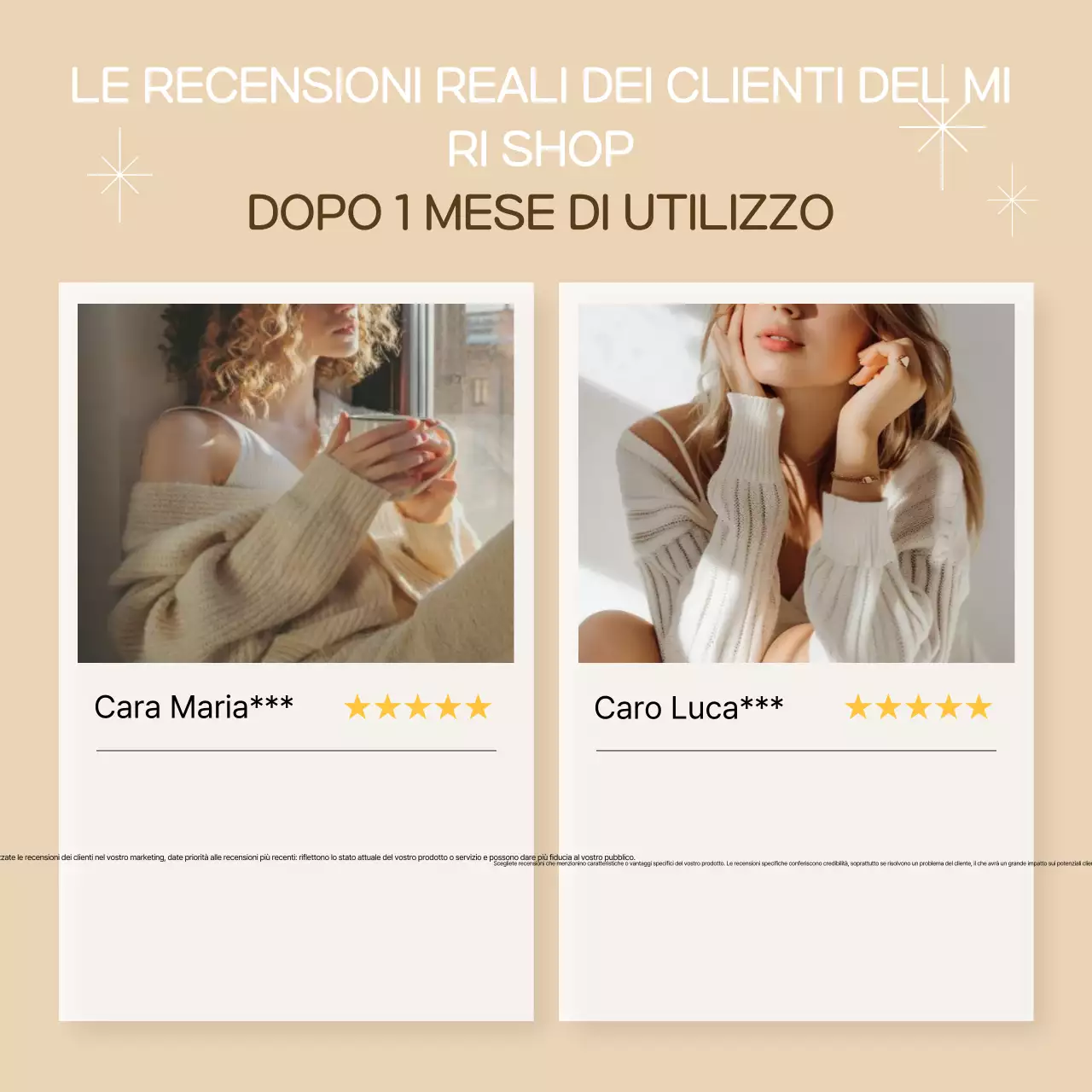 Promuovere il modello di recensione semplice Beige