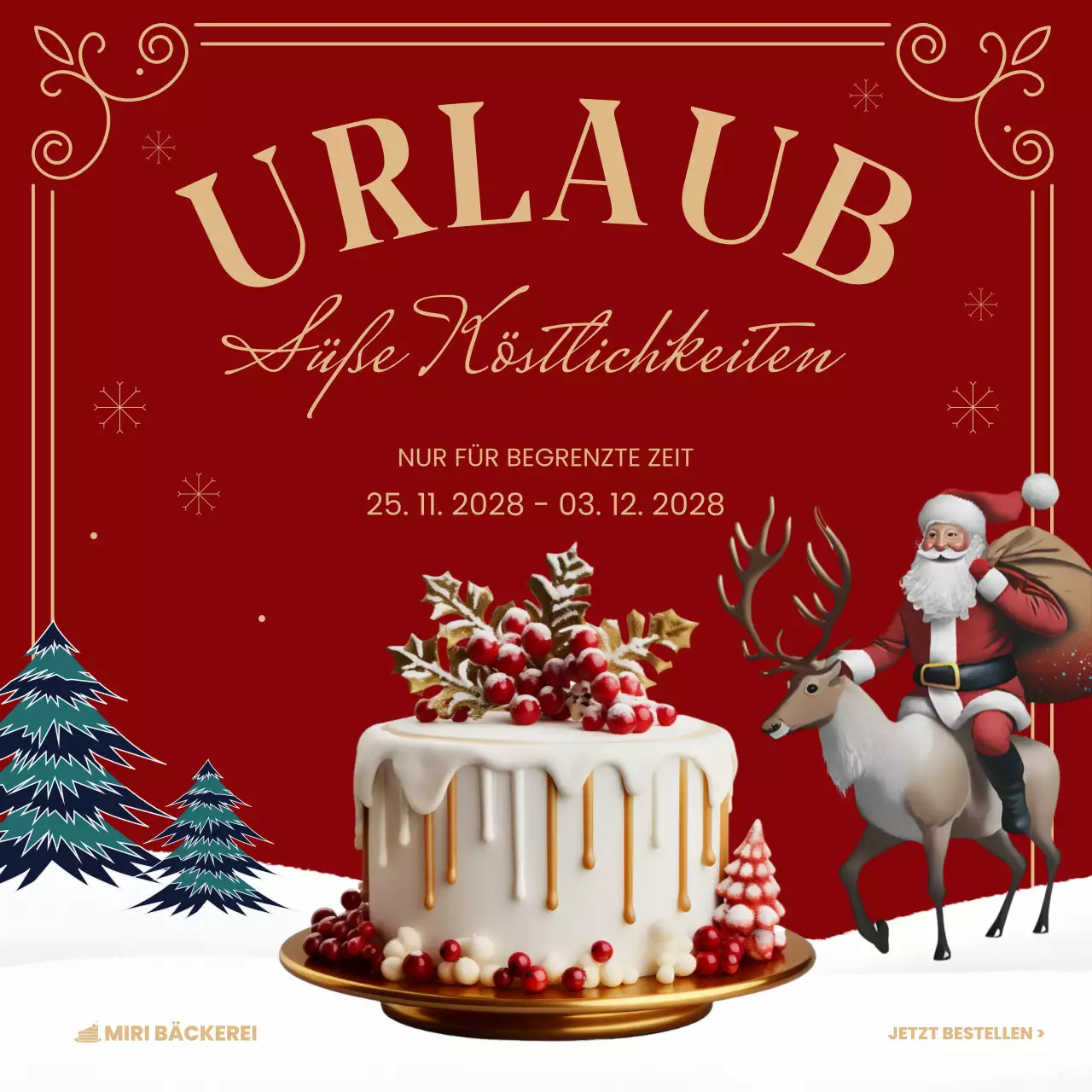 rote festliche Feiertagsaktion