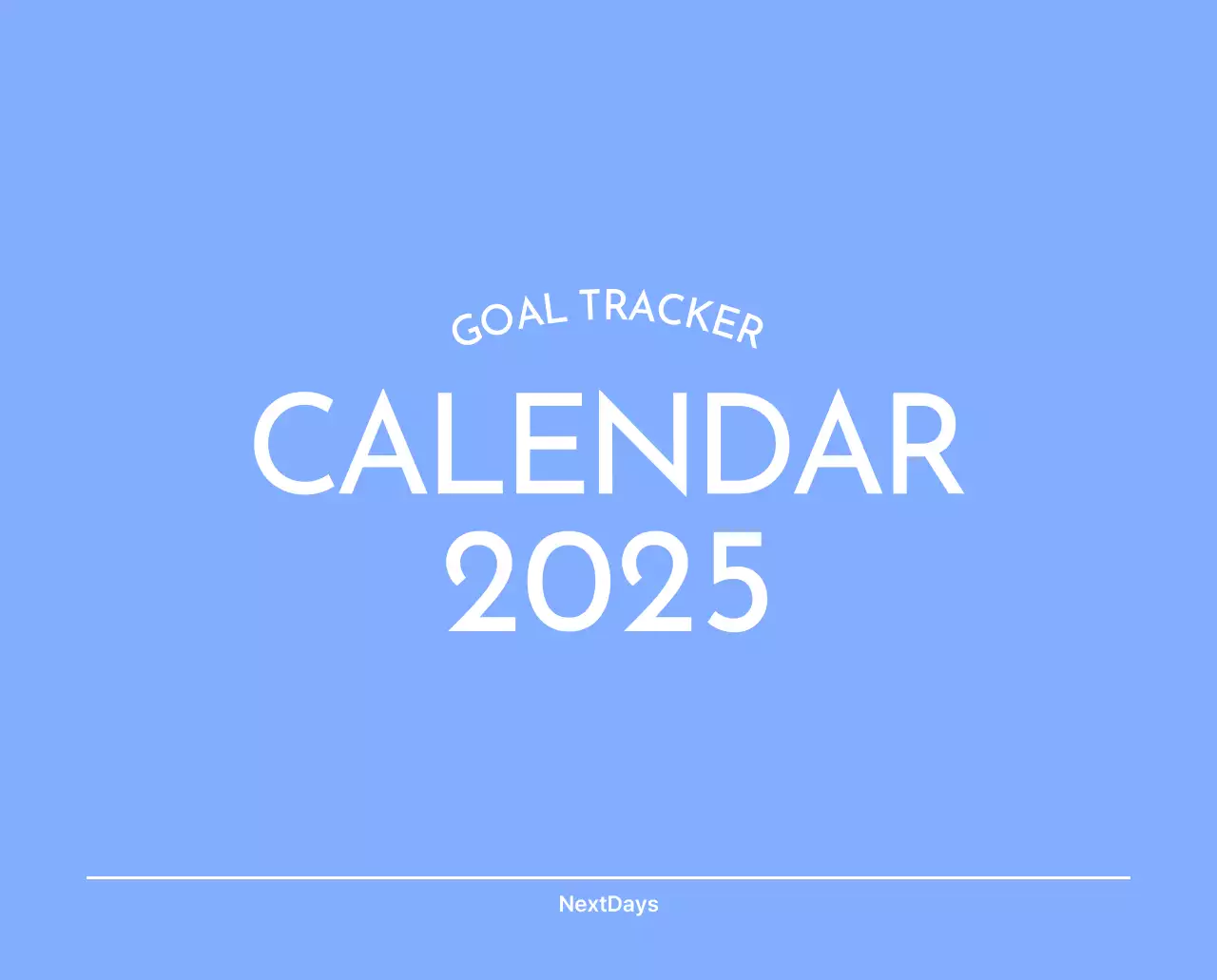 Kalender pelacak sasaran foto dengan percikan warna biru