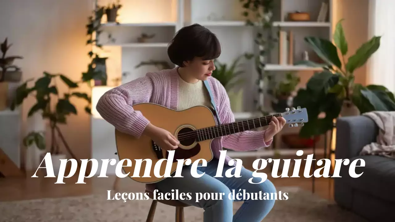 cours de guitare beige style moderne