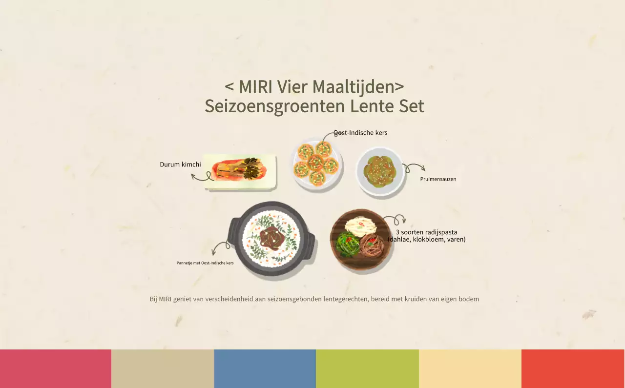 Beige Traditionele Eetkalender