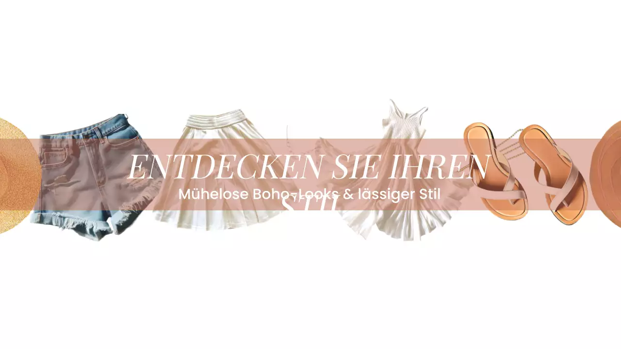 Beige Boho Mode YouTube Kanal Kunst