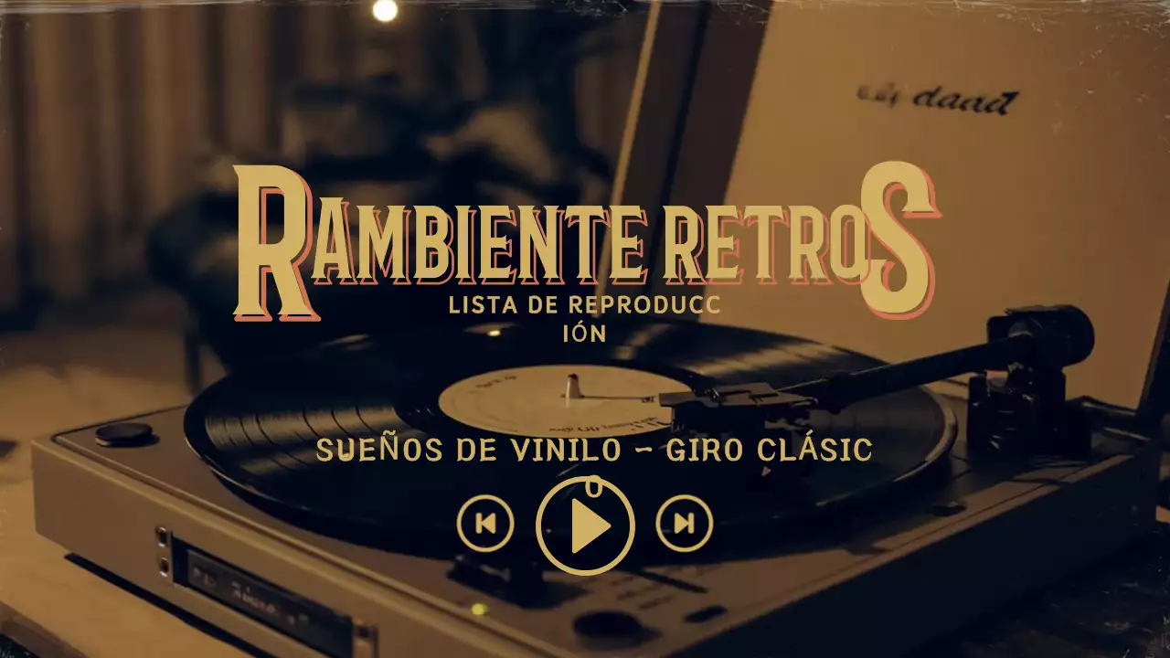lista de reproducción de música retro marrón