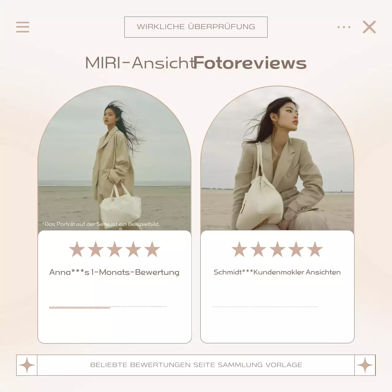 Beige Modern Review Vorlage fördern