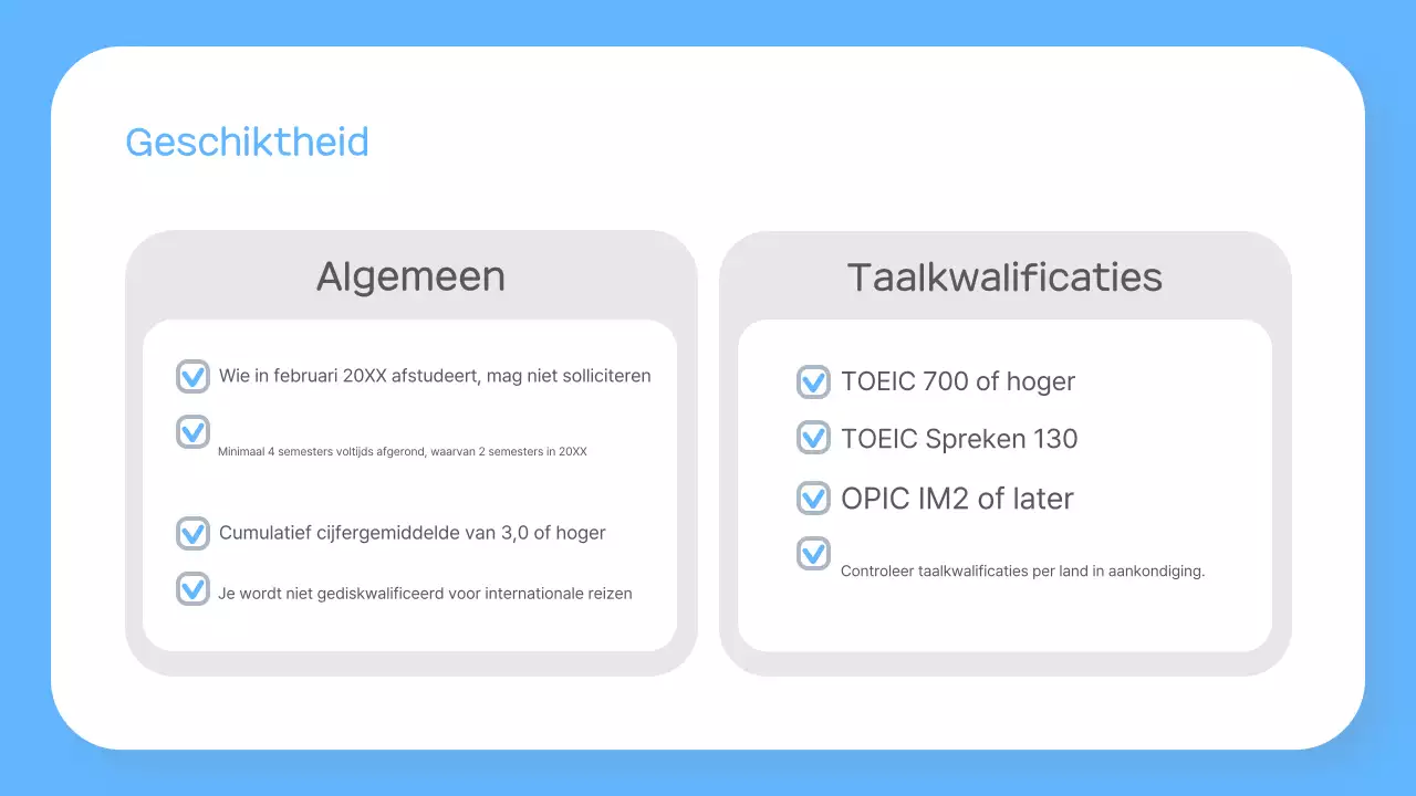 Over het Sky Blue eenvoudige stageprogramma