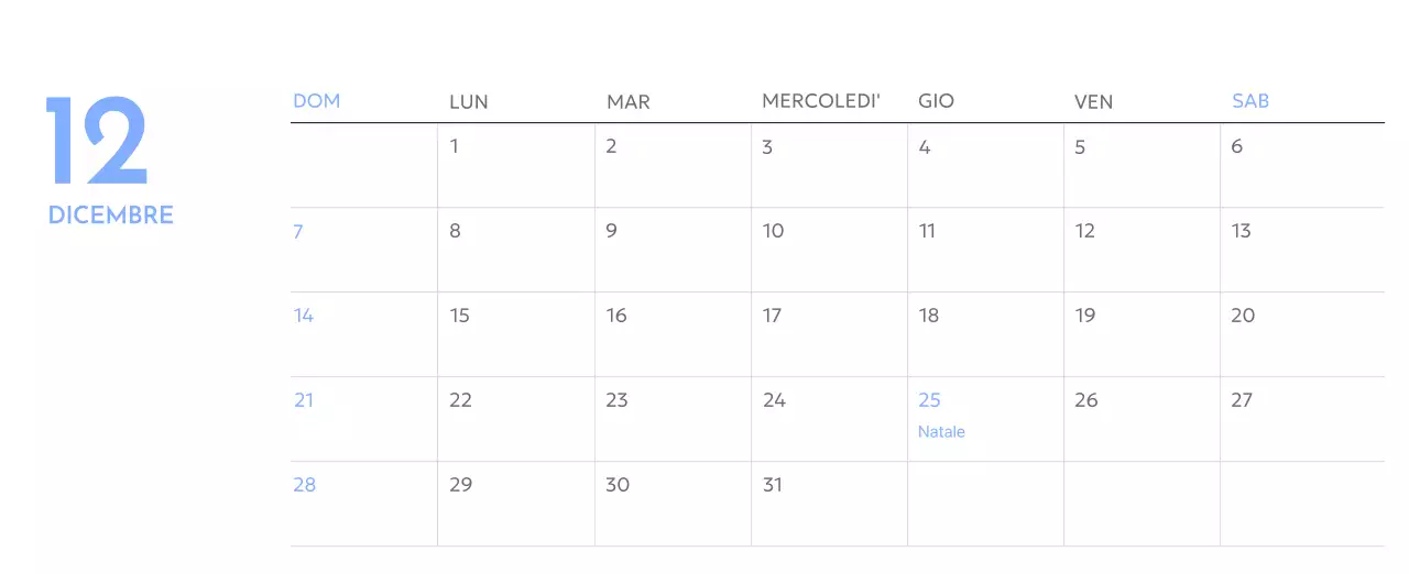 Calendario con foto tracciatore di obiettivi con un tocco di blu
