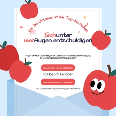 Hellblauer Veranstaltungsführer