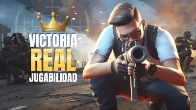 Anuncio de juego moderno azul