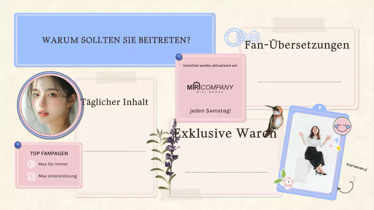 Rosa eleganter K-Drama-Platz