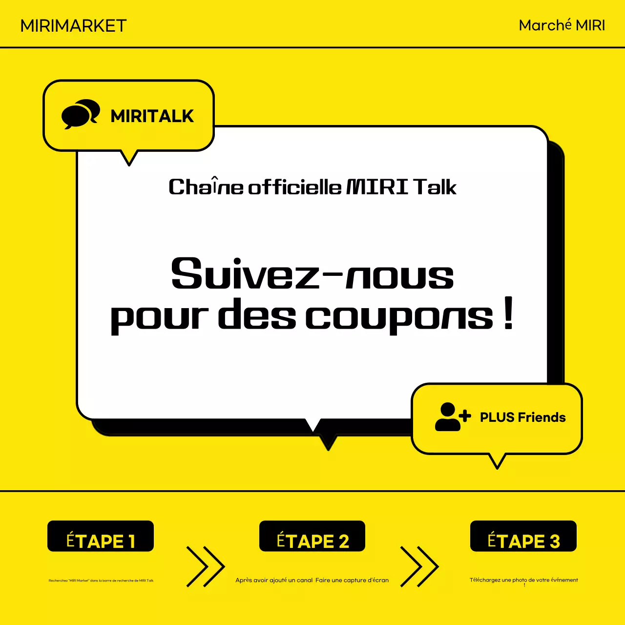 Événement promotionnel moderne jaune