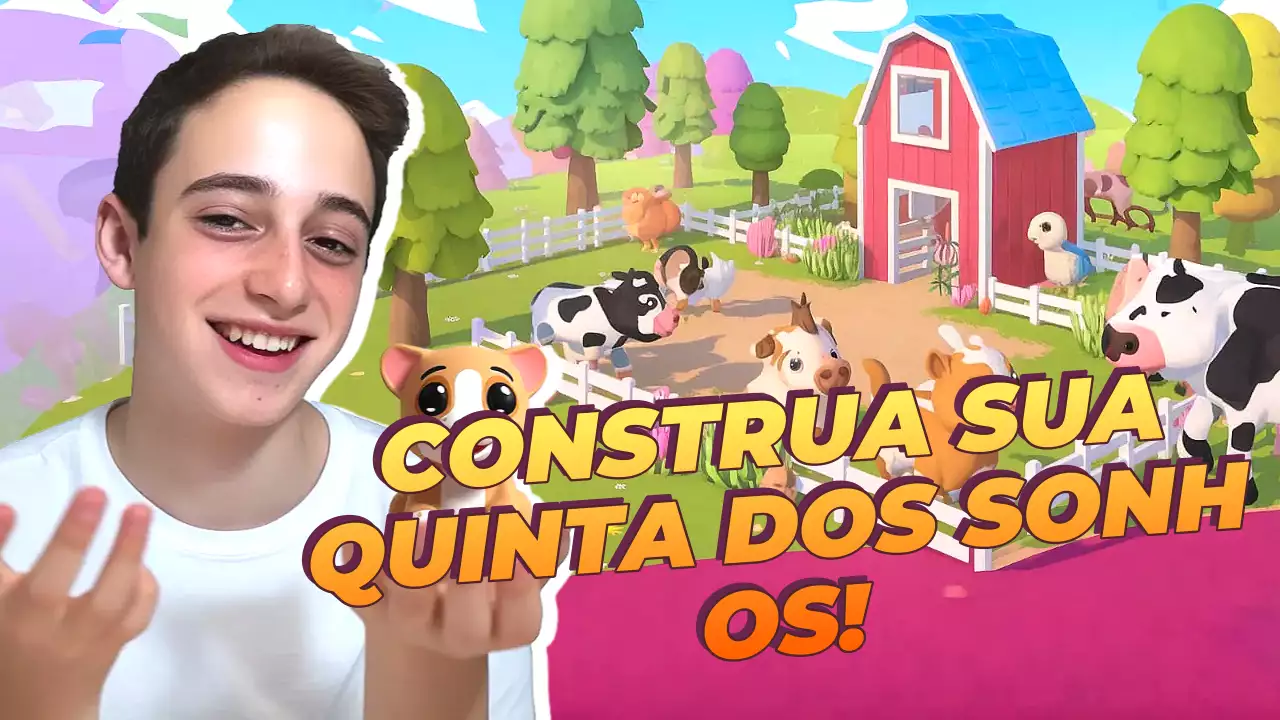 Anúncio de quinta colorida e divertida