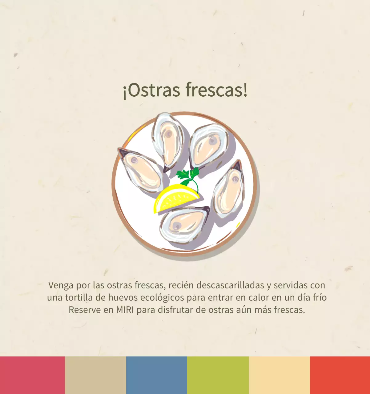 Calendario de comidas tradicionales en beige