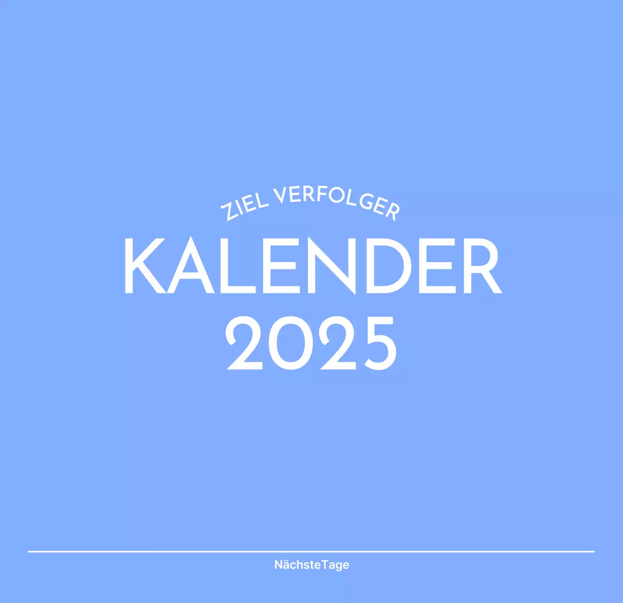 Foto-Zielverfolgungskalender mit einem Hauch von Blau