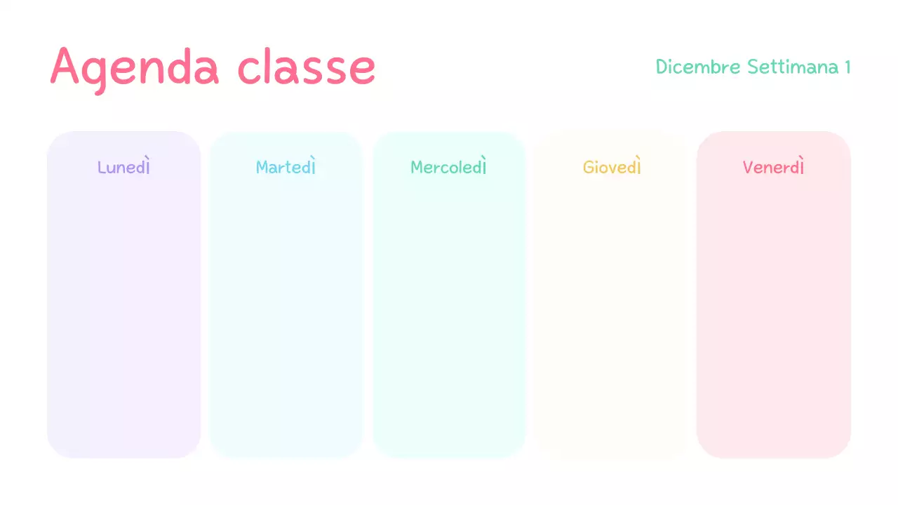 agenda del corso di pastello presentazione carina