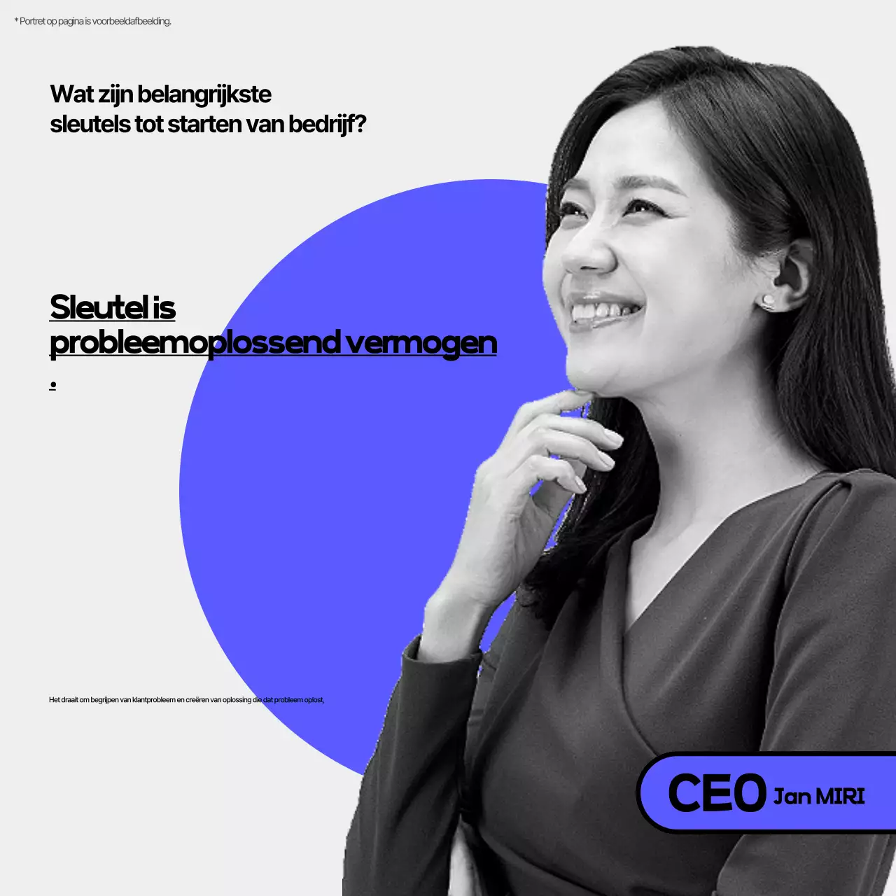 Blauw Modern Interview Sjabloon