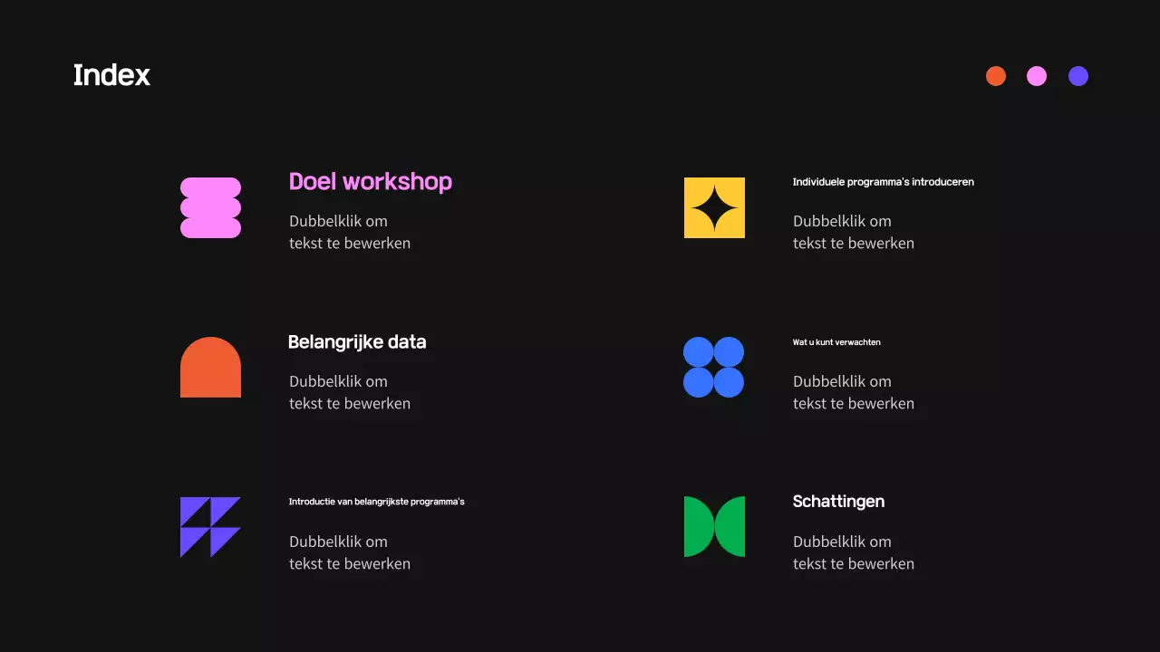 Zwarte moderne werkplaatsgids